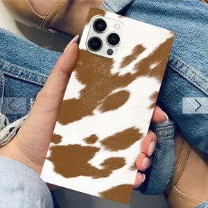 Flaunt Tan Cow Square iPhone 12 Pro Case